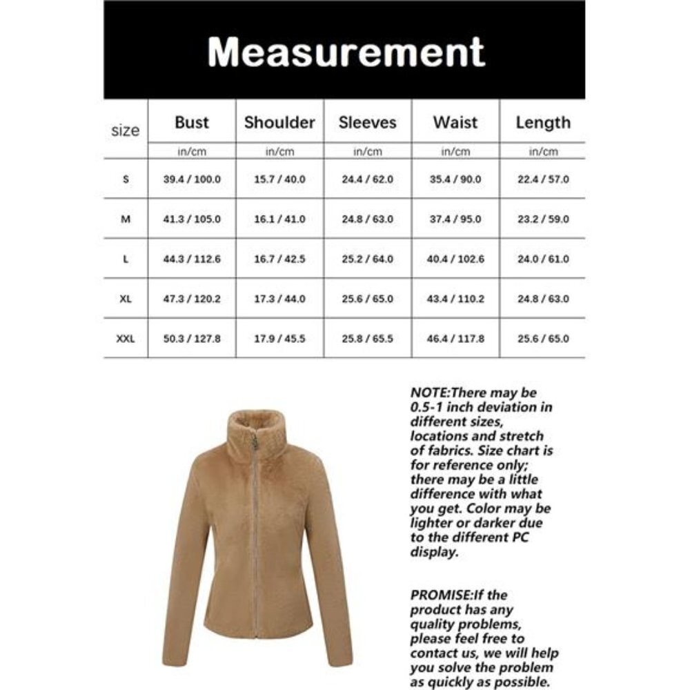 Women's Faux Fur Coat, Spring and Winter Sherpa Fleece Fuzzy Shearling Jacket - Picture 6 of 6